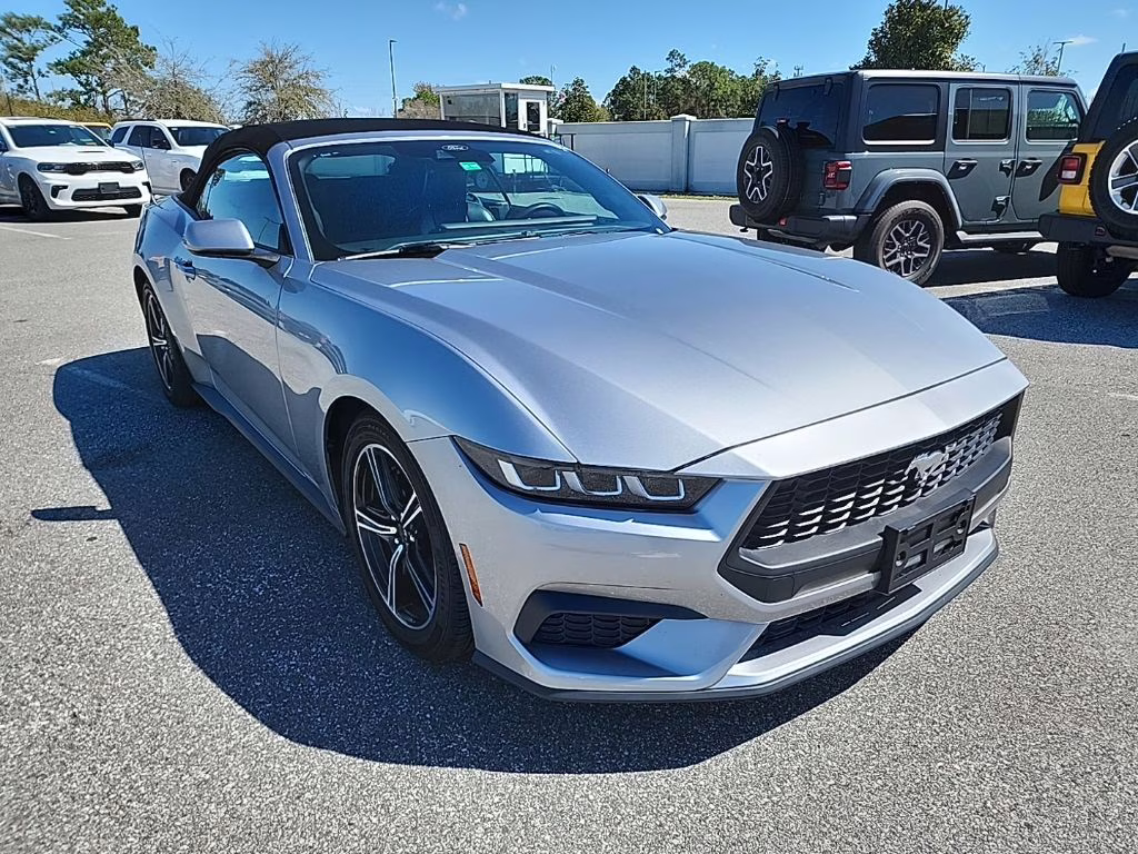 2024 Iconic Silver Metallic Ford Mustang EcoBoost RWD Convertible