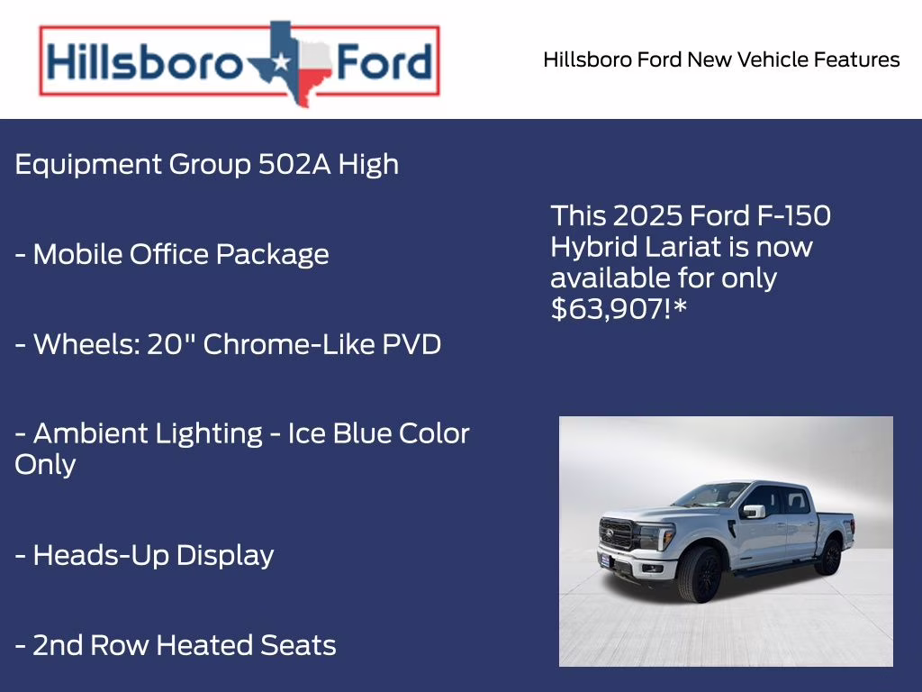 2025 Space White Metallic Ford F-150 Lariat 4X4 Truck