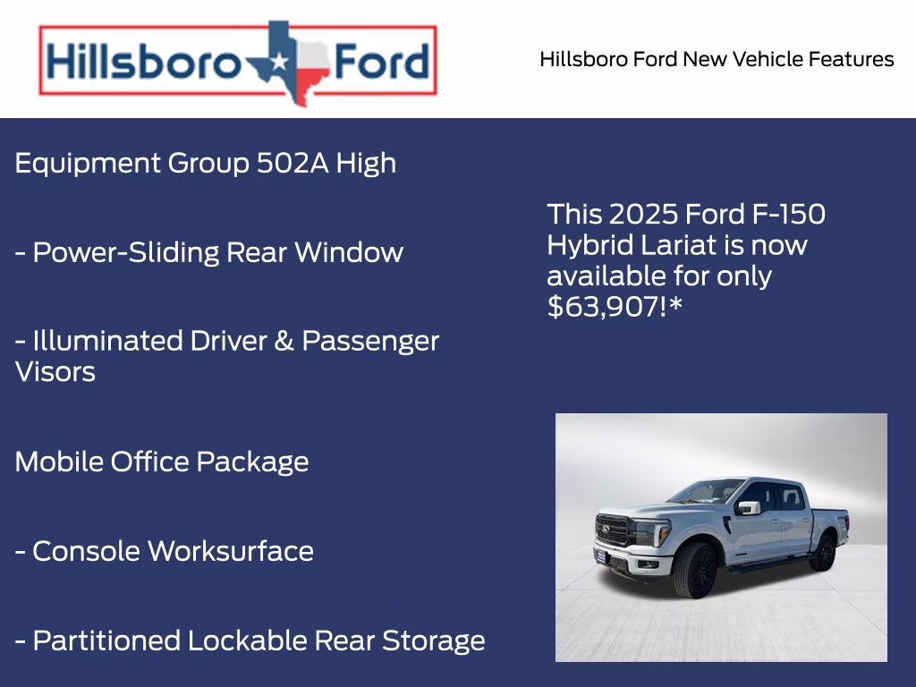 2025 Space White Metallic Ford F-150 Lariat 4X4 Truck