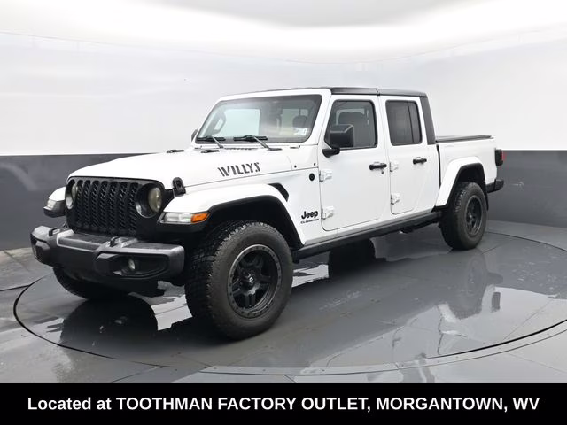 2021 Bright White Clearcoat Jeep Gladiator Willys 4X4 Truck