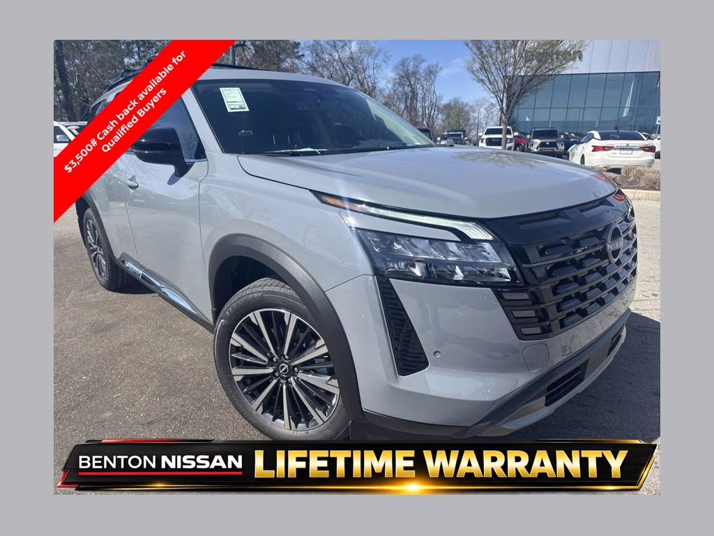 2026 Boulder Gray Pearl Nissan Pathfinder Platinum FWD SUV