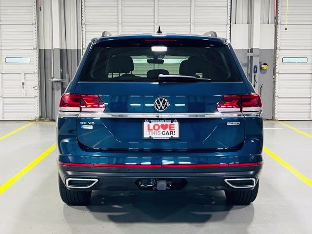 2022 Blue Volkswagen Atlas 3.6L V6 SE w/Technology AWD SUV