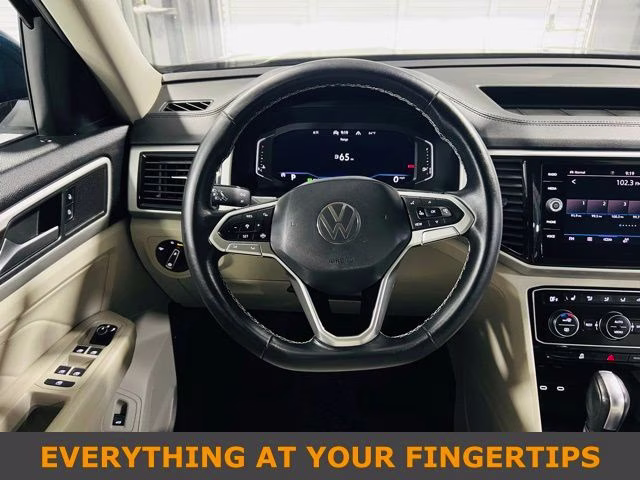 2022 Blue Volkswagen Atlas 3.6L V6 SE w/Technology AWD SUV
