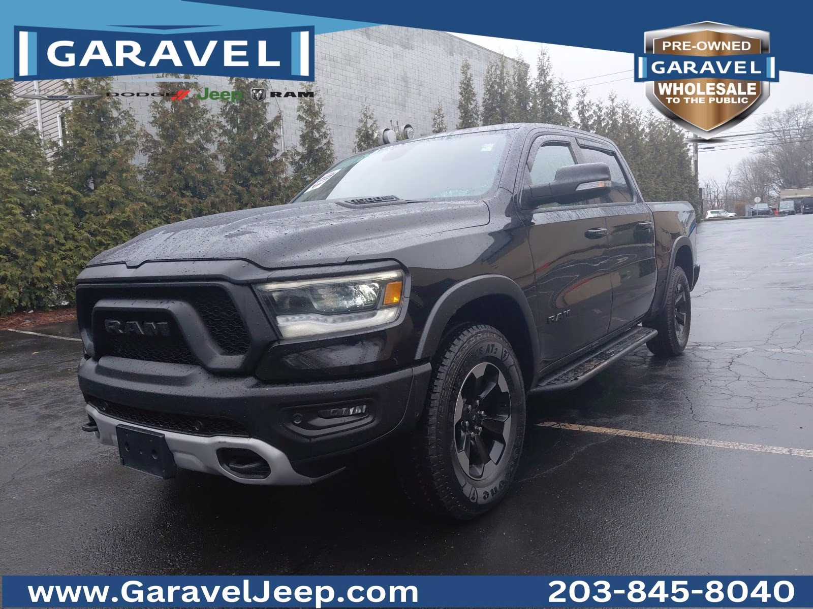 2019 Diamond Black Crystal Pearlcoat Ram 1500 Rebel 4X4 Truck