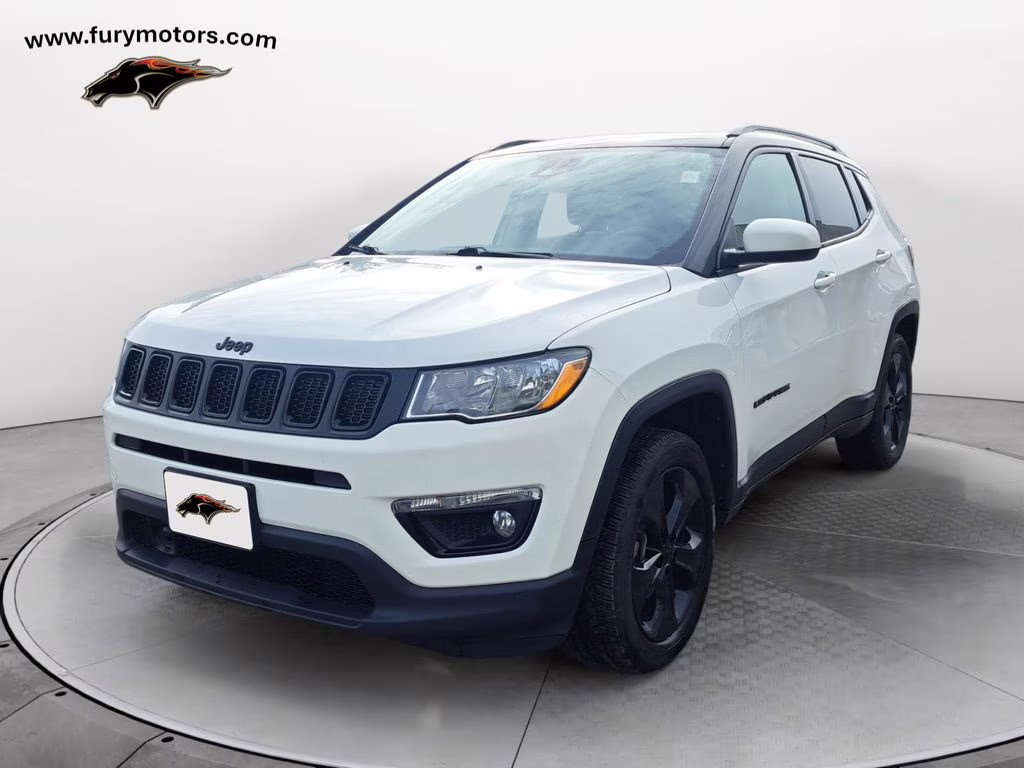 2021 White Clearcoat Jeep Compass Altitude w/Driver Assistance & Sun & Sound Pkg 4X4 SUV