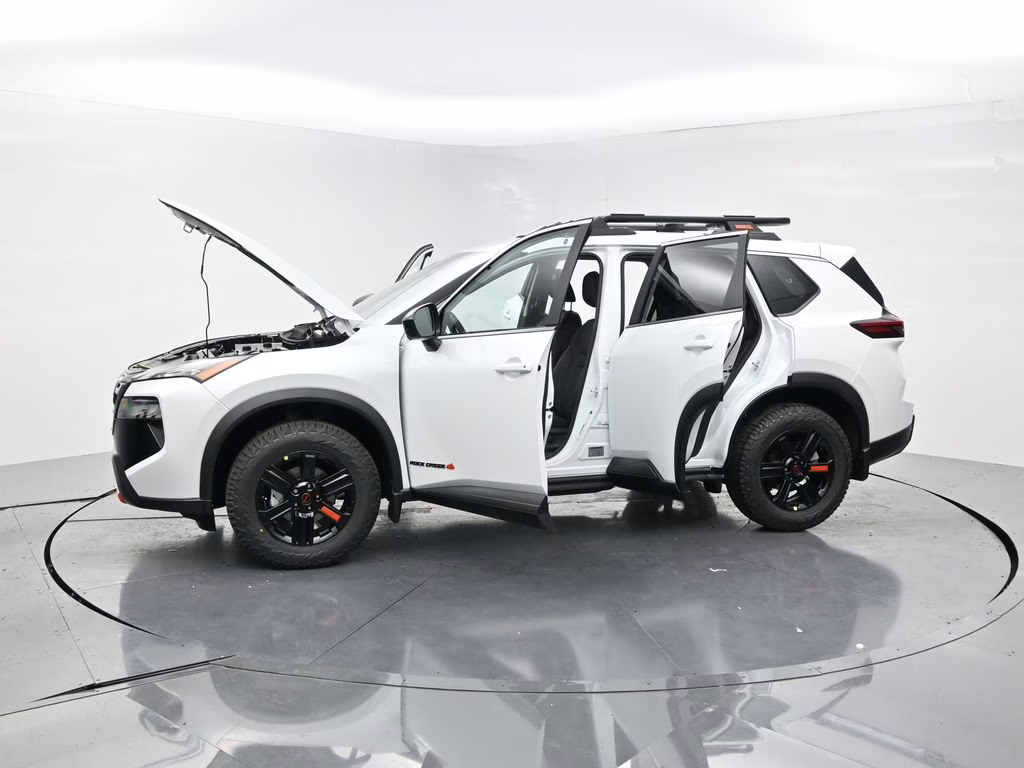 2026 Everest White Pearl Tricoat Nissan Rogue Rock Creek AWD SUV