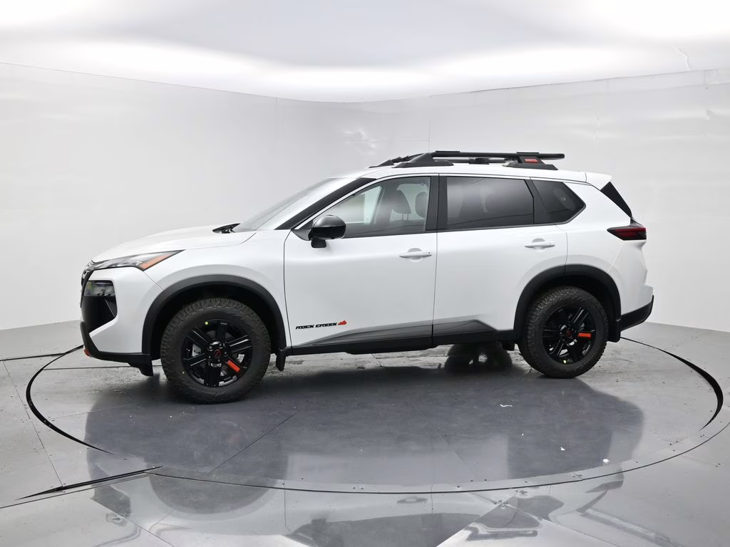 2026 Everest White Pearl Tricoat Nissan Rogue Rock Creek AWD SUV