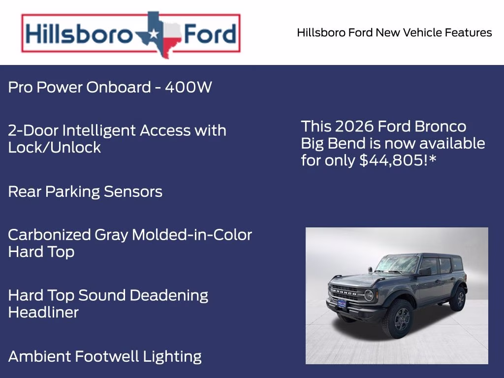 2026 Carbonized Gray Metallic Ford Bronco Big Bend 4X4 SUV