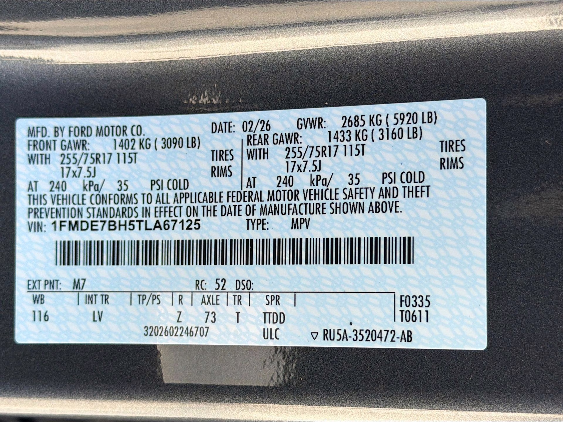 2026 Carbonized Gray Metallic Ford Bronco Big Bend 4X4 SUV