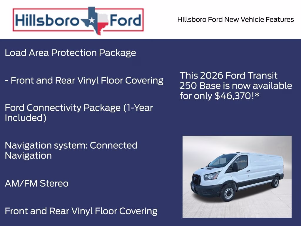 2026 Oxford White Ford Transit-250 Base RWD Van