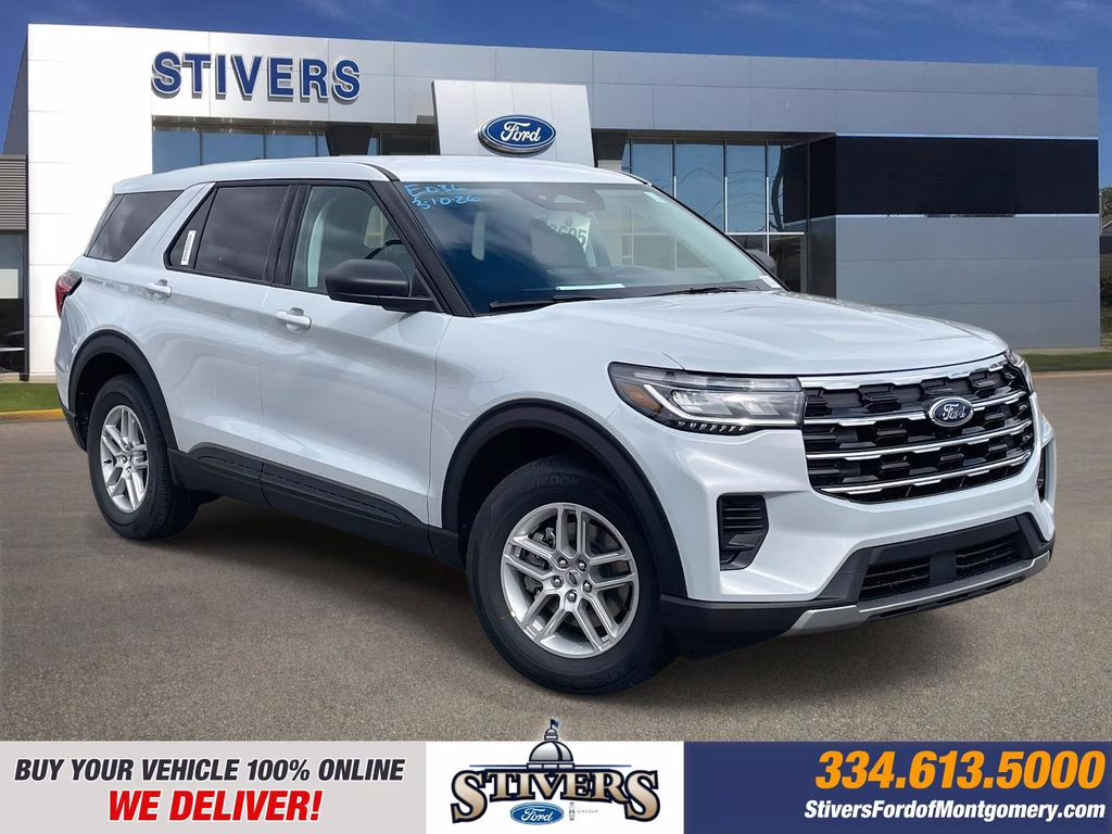 2026 Space White Metallic Ford Explorer Active RWD SUV