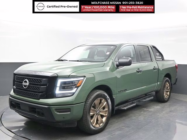 2024 Tactical Green Metallic Nissan Titan SV RWD Truck