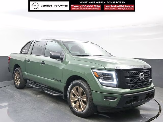 2024 Tactical Green Metallic Nissan Titan SV RWD Truck