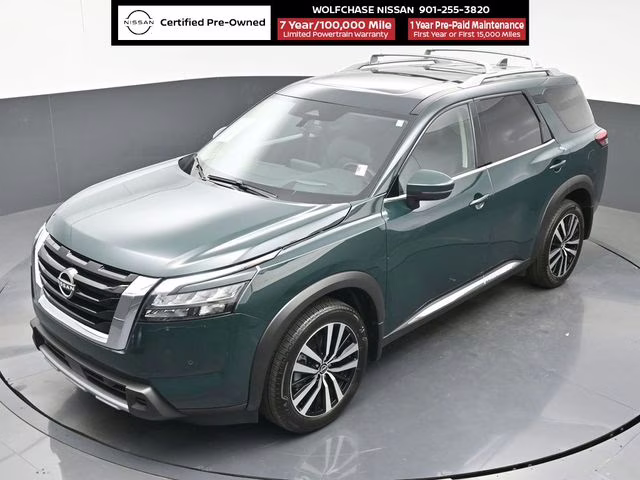2025 Obsidian Green Pearl Nissan Pathfinder Platinum 4X4 SUV