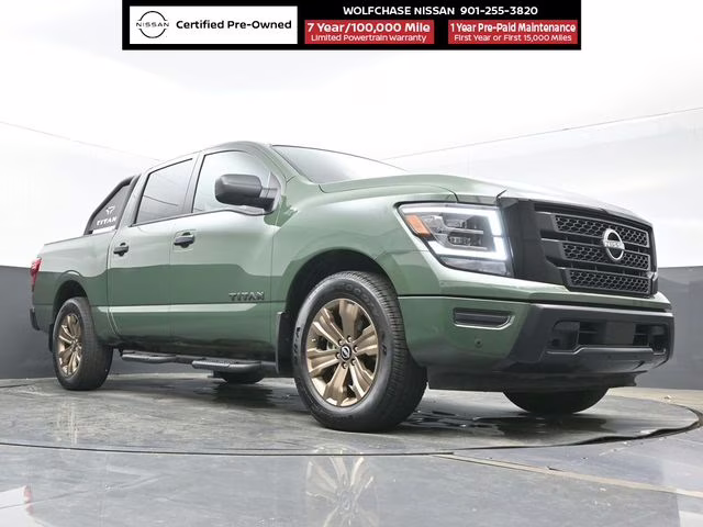 2024 Tactical Green Metallic Nissan Titan SV RWD Truck