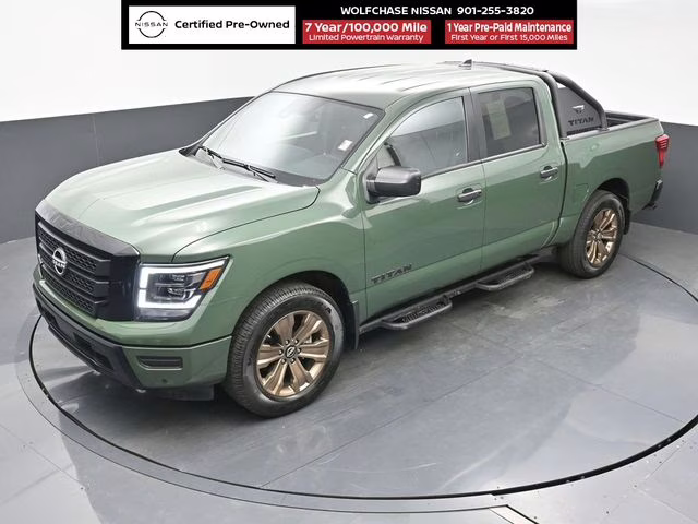2024 Tactical Green Metallic Nissan Titan SV RWD Truck