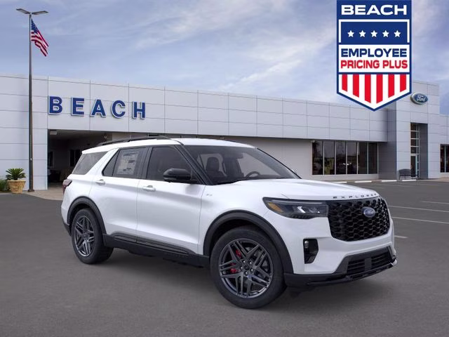 2026 White Ford Explorer ST-Line RWD SUV