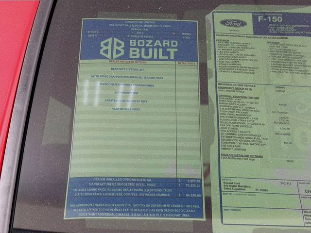 2026 Ruby Red Metallic Tinted Clearcoat Ford F-150 King Ranch Bozard Built 4X4 Truck