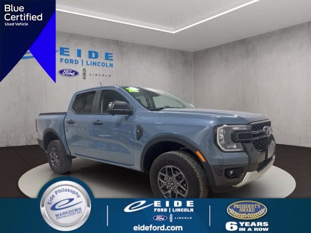 2025 Azure Gray Metallic Tri-Coat Ford Ranger XLT 4X4 Truck