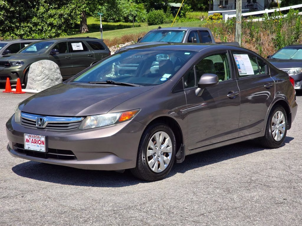 2012 Polished Metal Metallic Honda Civic LX FWD Sedan