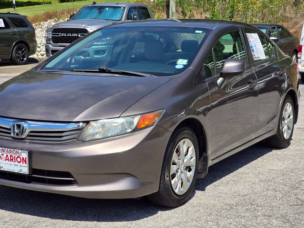 2012 Polished Metal Metallic Honda Civic LX FWD Sedan