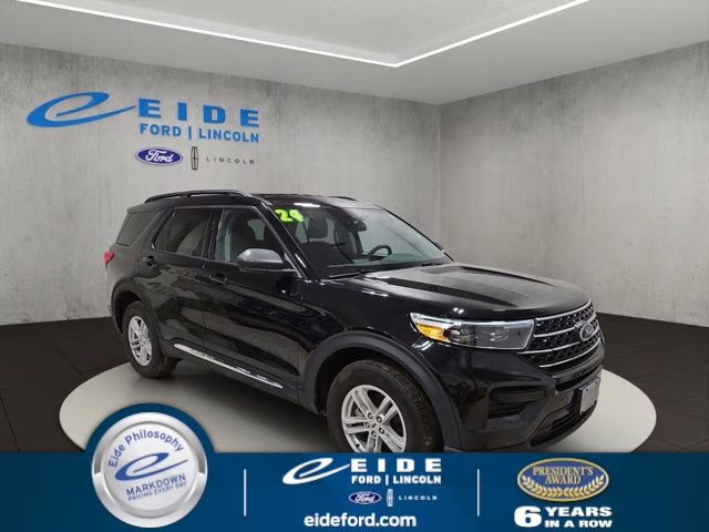 2024 Agate Black Metallic Ford Explorer XLT 4X4 SUV