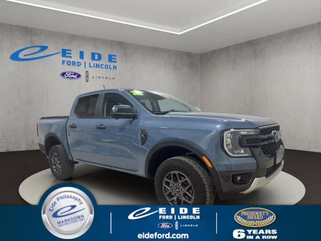 2025 Azure Gray Metallic Tri-Coat Ford Ranger XLT 4X4 Truck