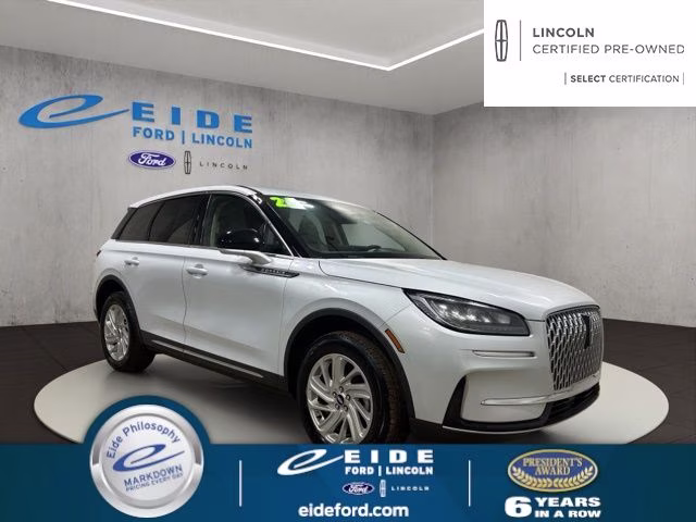 2025 Crystal White Metallic Clearcoat Lincoln Corsair Premiere AWD SUV