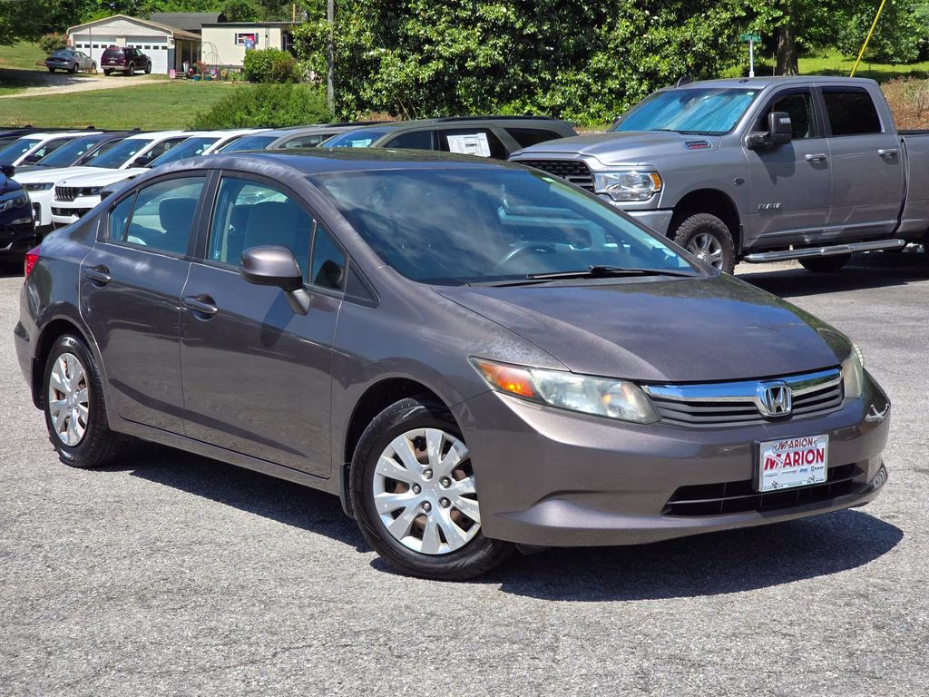 2012 Polished Metal Metallic Honda Civic LX FWD Sedan