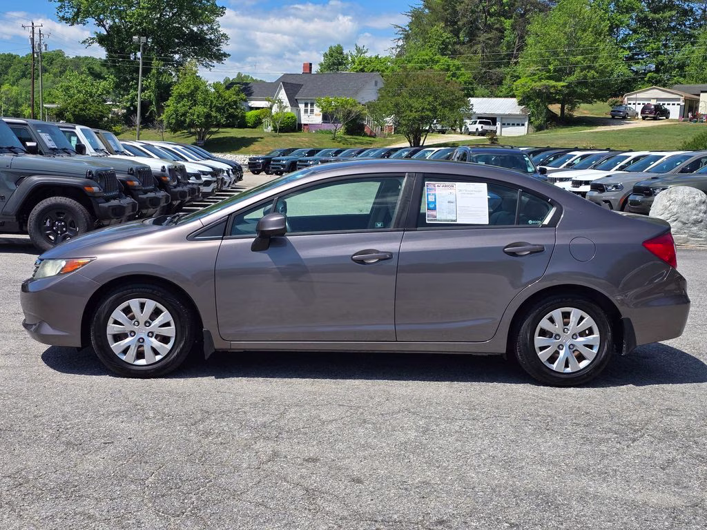 2012 Polished Metal Metallic Honda Civic LX FWD Sedan