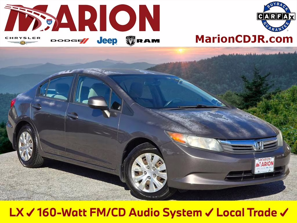 2012 Polished Metal Metallic Honda Civic LX FWD Sedan