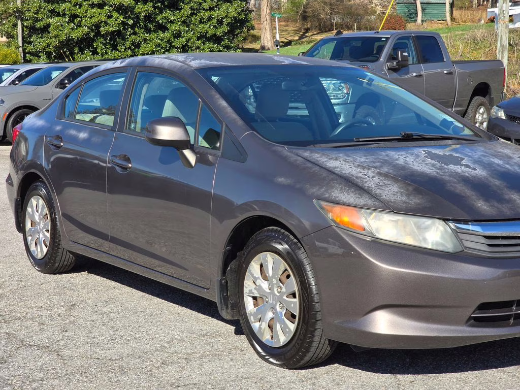 2012 Polished Metal Metallic Honda Civic LX FWD Sedan