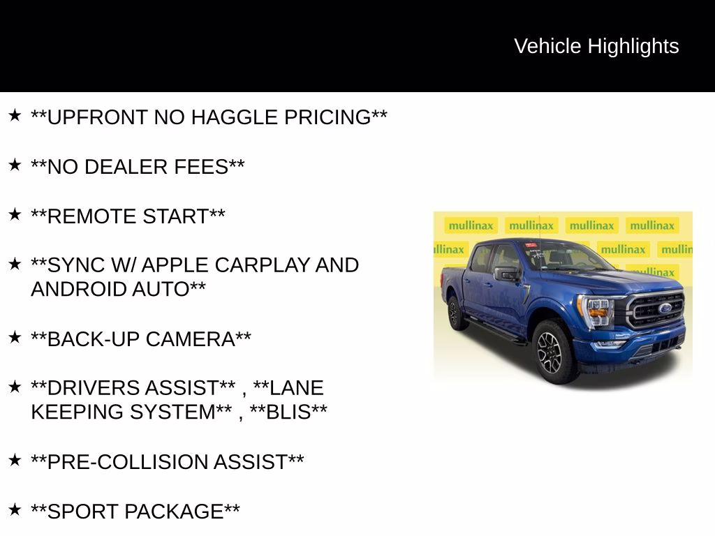 2023 Atlas Blue Metallic Ford F-150 XLT 4X4 Truck