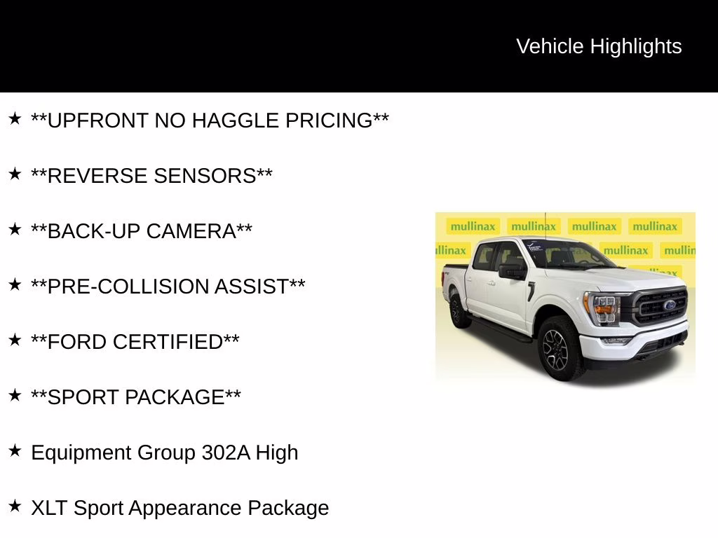 2023 Oxford White Ford F-150 XLT 4X4 Truck