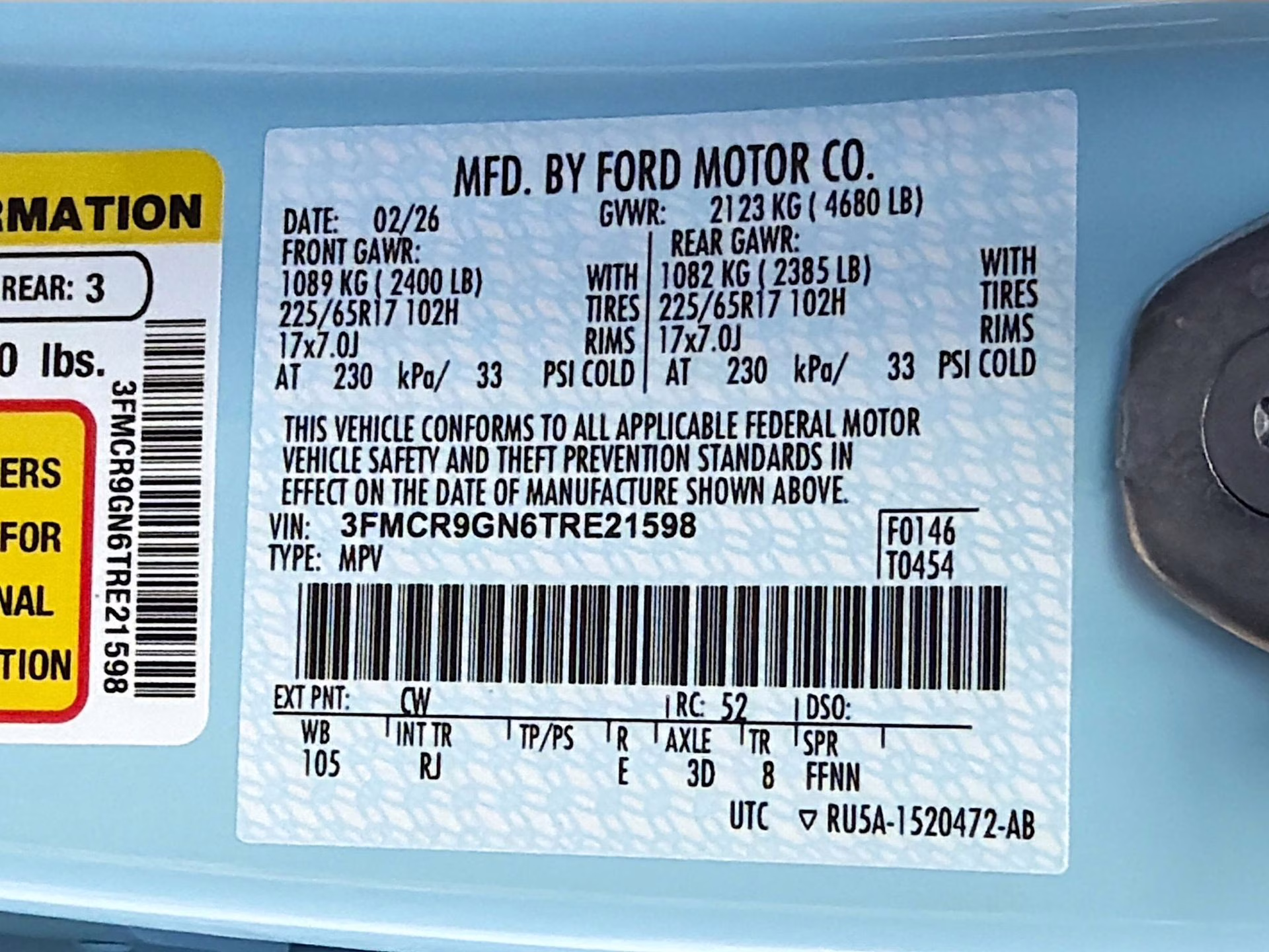 2026 Robins Egg Blue Ford Bronco Sport Heritage 4X4 SUV