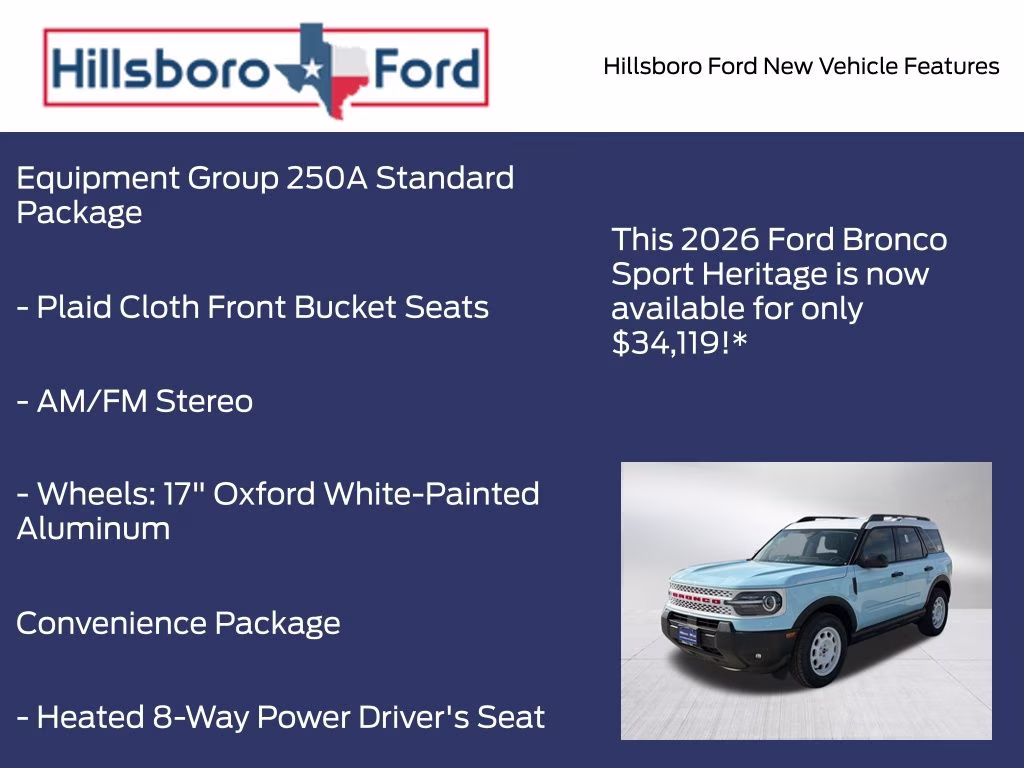 2026 Robins Egg Blue Ford Bronco Sport Heritage 4X4 SUV