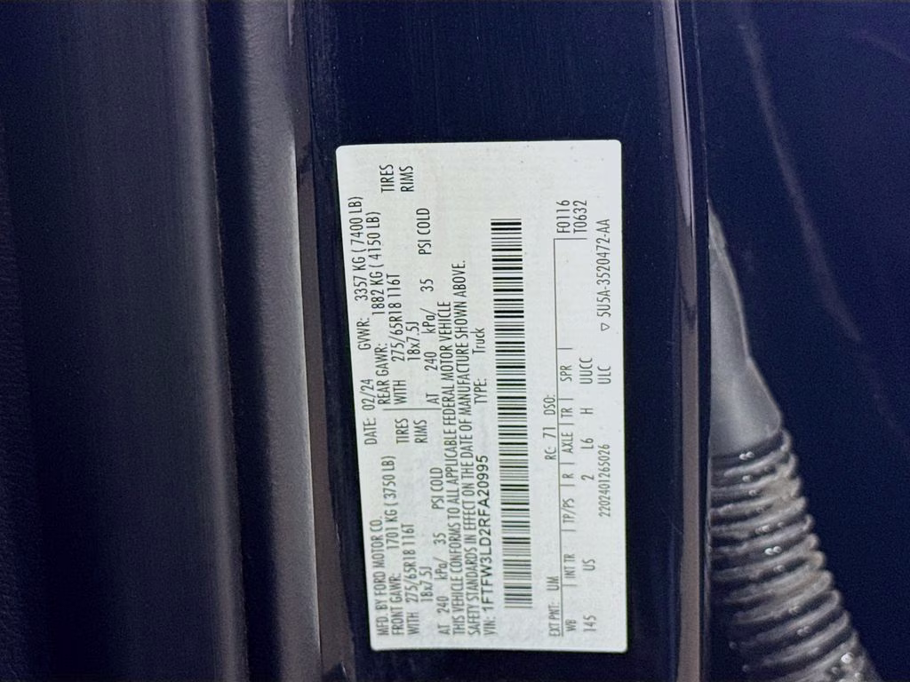 2024 Black Metallic Ford F-150 XLT 4X4 Truck