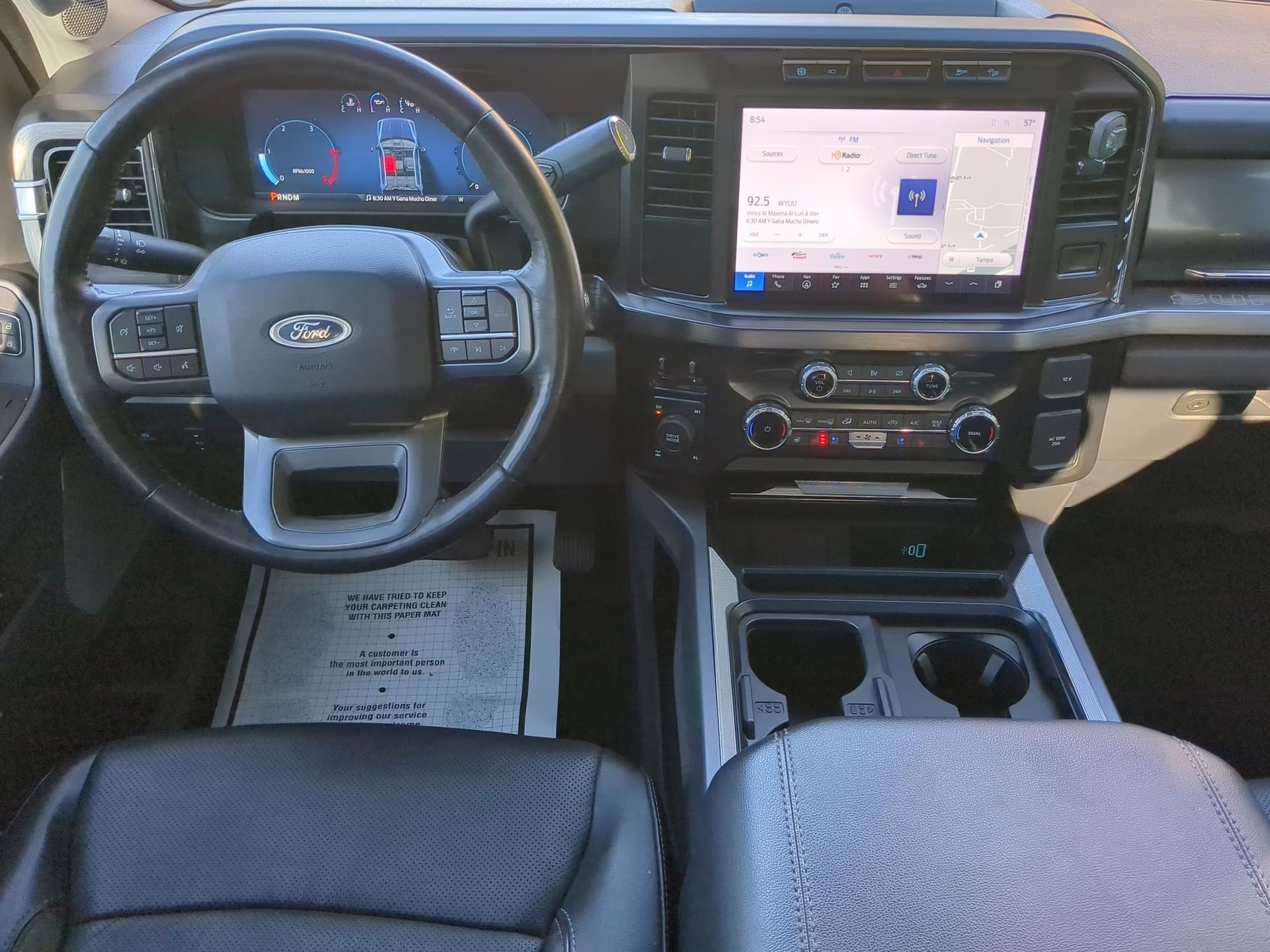 2024 Rapid Red Metallic Tinted Clearcoat Ford Super Duty F-250 SRW LARIAT Crew Cab Pickup 4X4 Truck