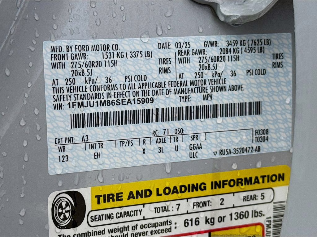 2025 Silver Metallic Ford Expedition Platinum 4X4 SUV