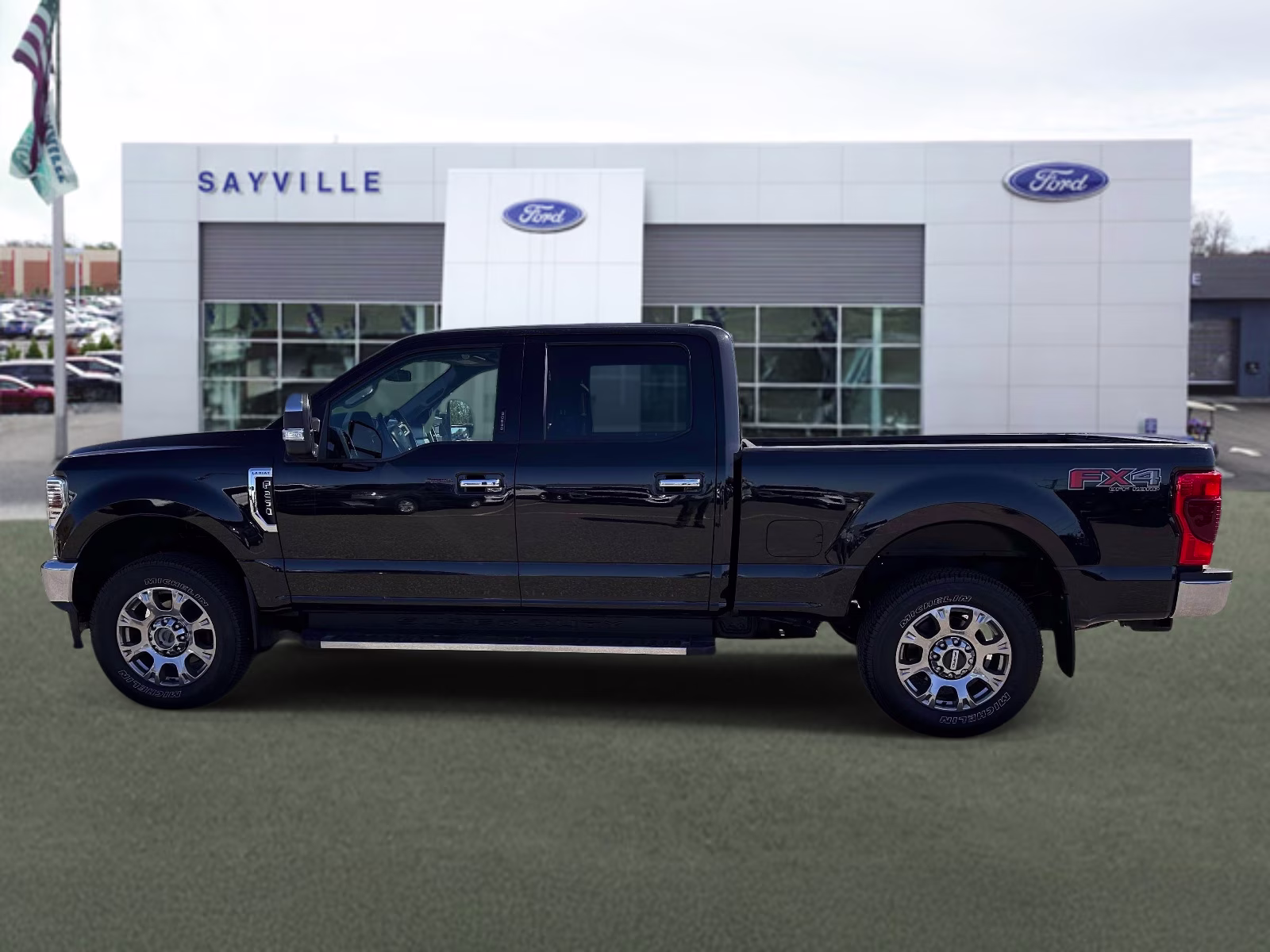 2021 Agate Black Metallic Ford Super Duty F-250 SRW LARIAT 4WD Crew Cab 6.75' Box 4X4 Truck