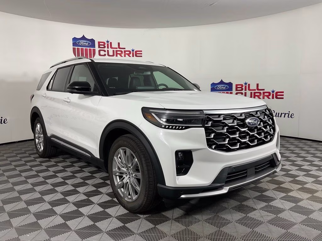 2026 White Ford Explorer Platinum RWD SUV