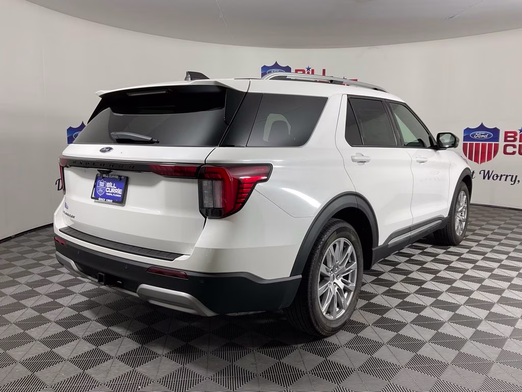 2026 White Ford Explorer Platinum RWD SUV
