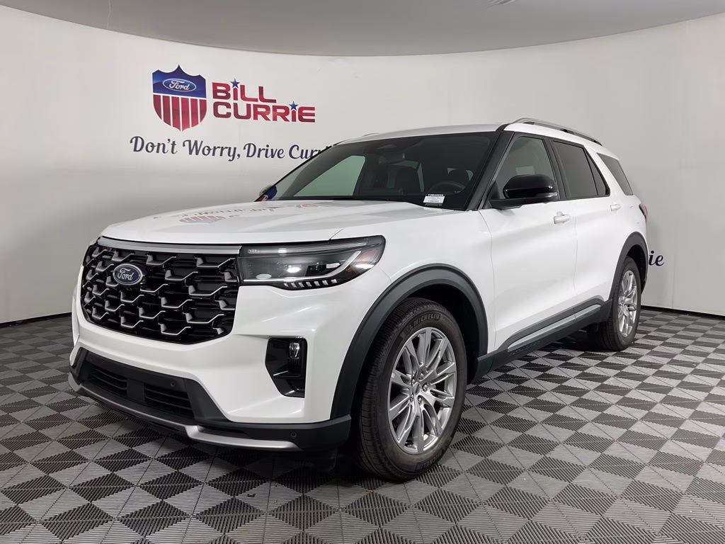 2026 White Ford Explorer Platinum RWD SUV