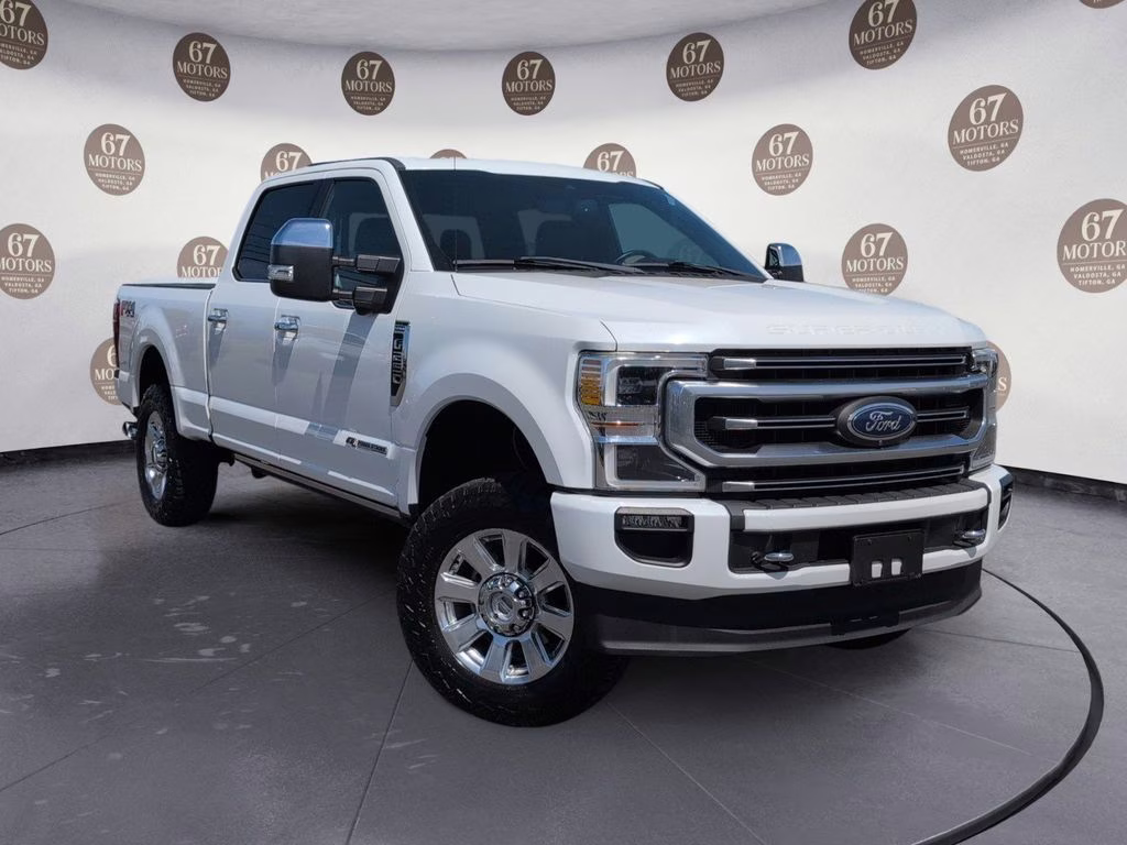 2020 White Metallic Ford Super Duty F-250 SRW Platinum 4X4 Truck