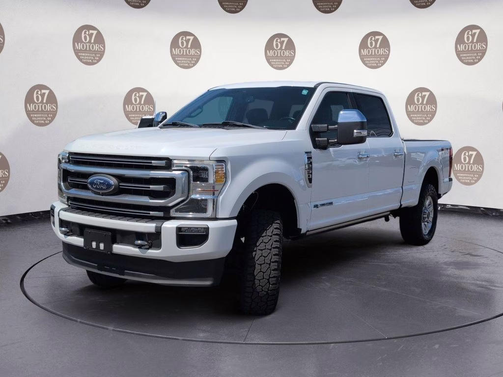 2020 White Metallic Ford Super Duty F-250 SRW Platinum 4X4 Truck