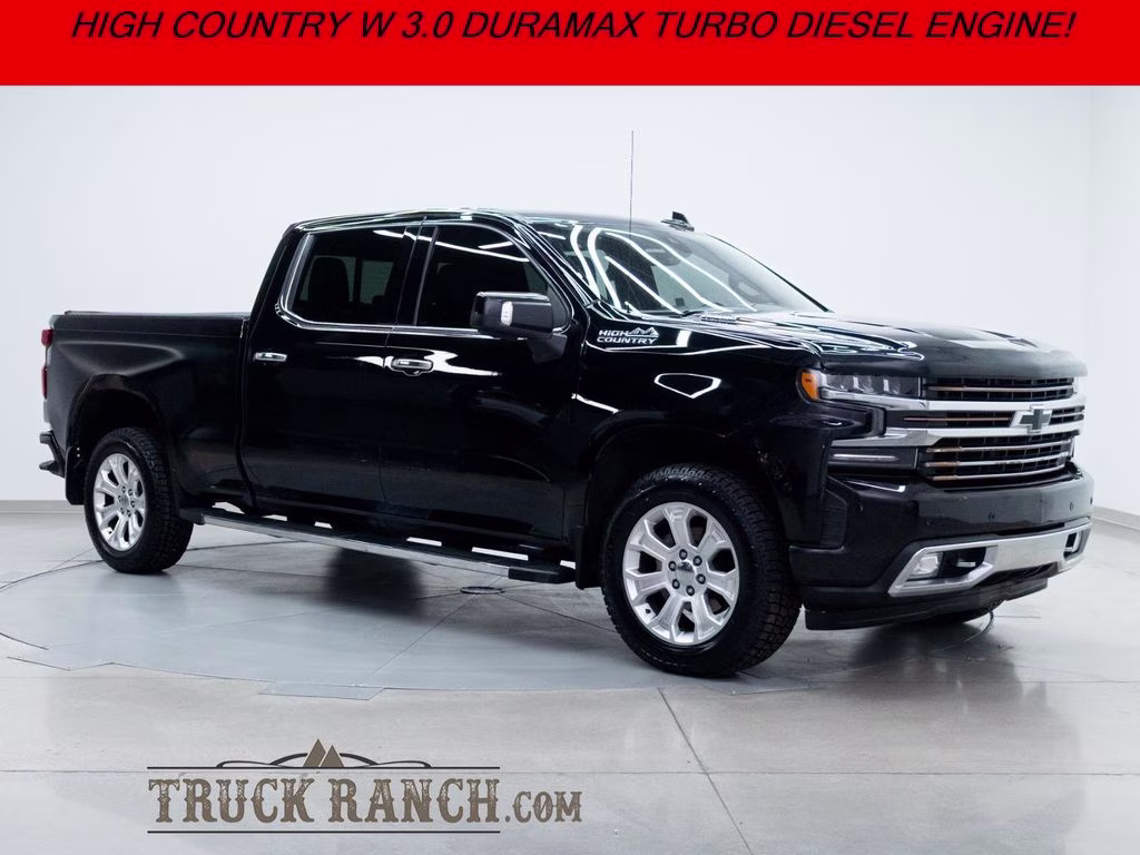 2021 Black Chevrolet Silverado 1500 High Country 4X4 Truck