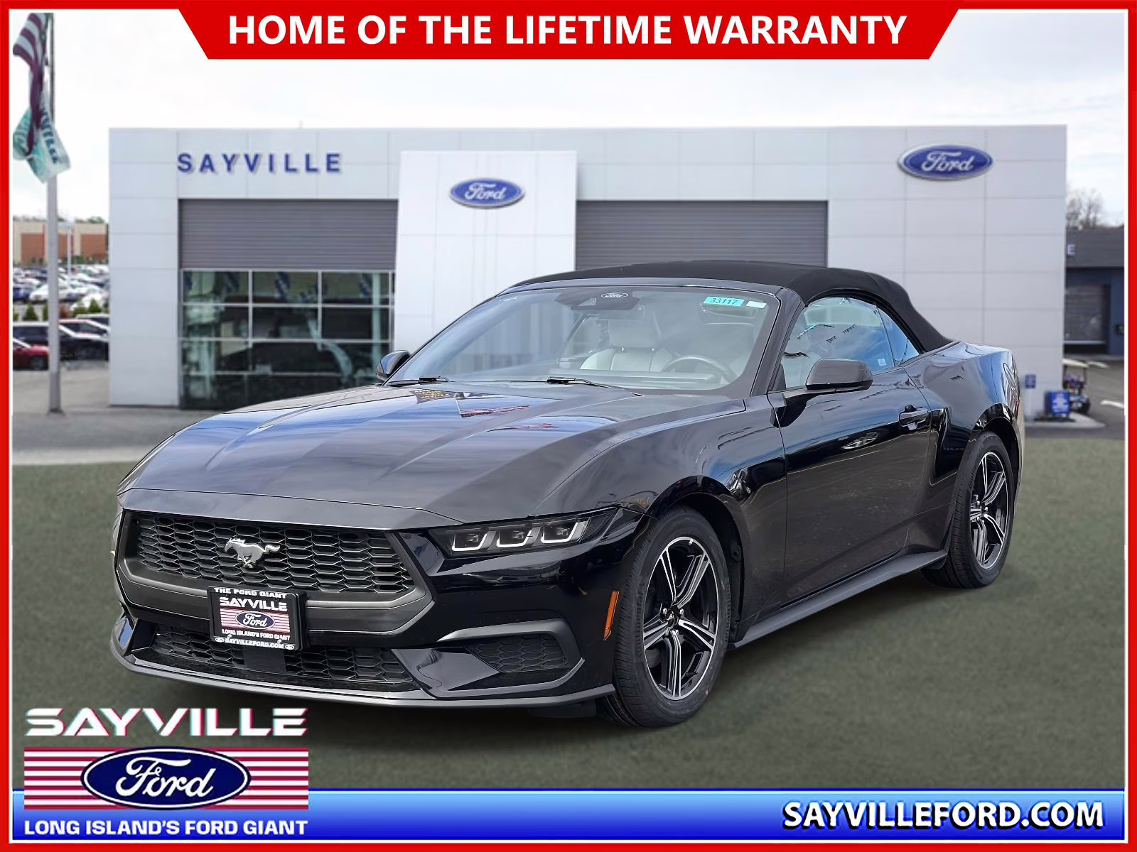 2024 Shadow Black Ford Mustang EcoBoost Convertible RWD Sedan