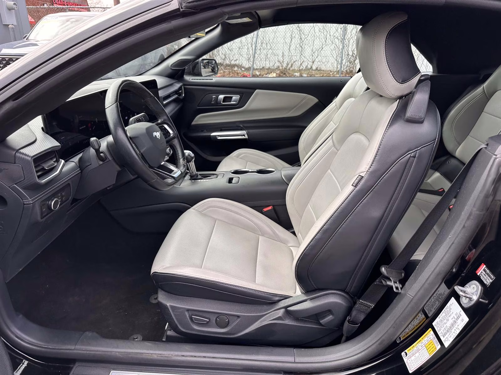 2024 Shadow Black Ford Mustang EcoBoost Convertible RWD Sedan