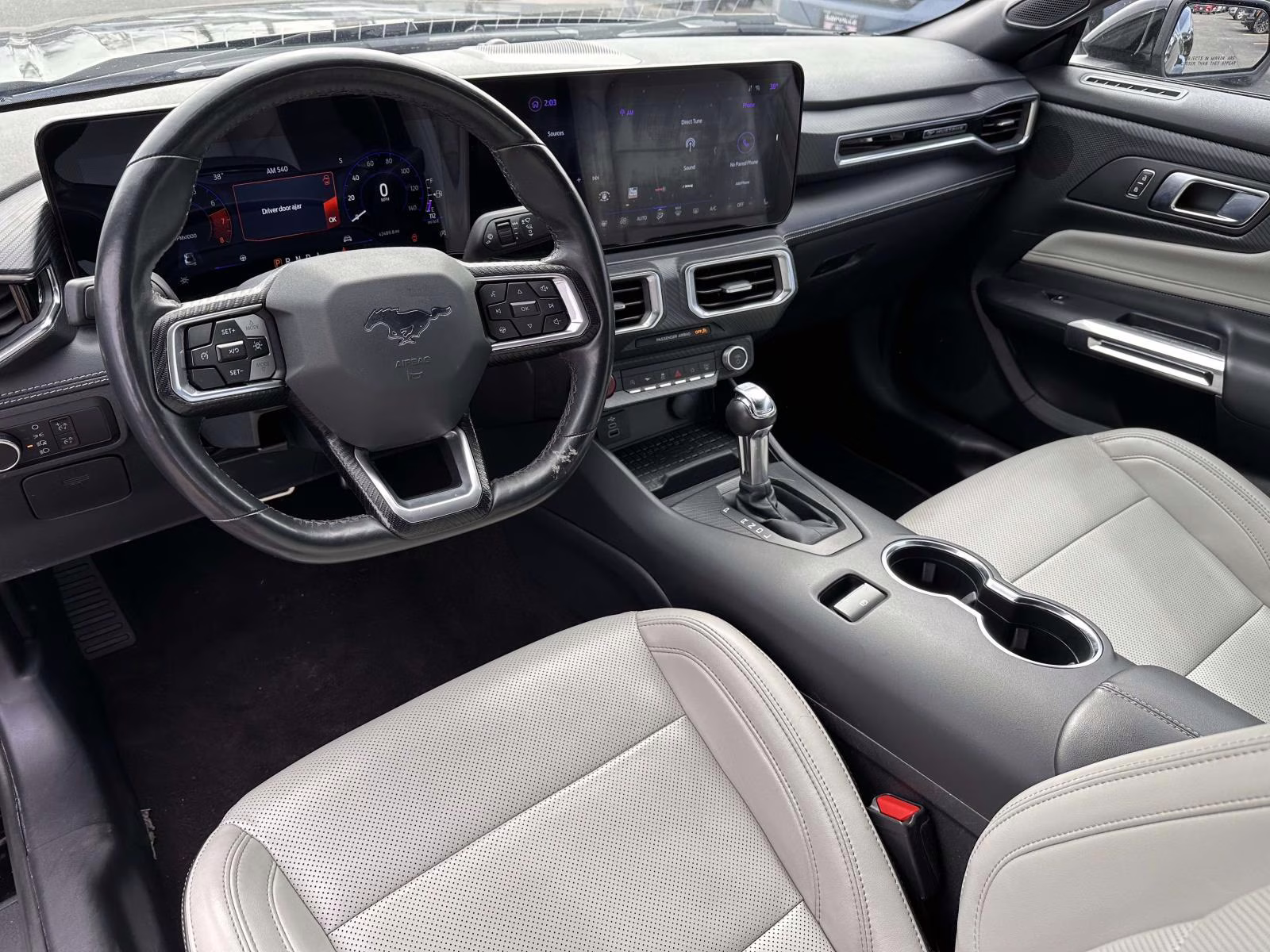 2024 Shadow Black Ford Mustang EcoBoost Convertible RWD Sedan