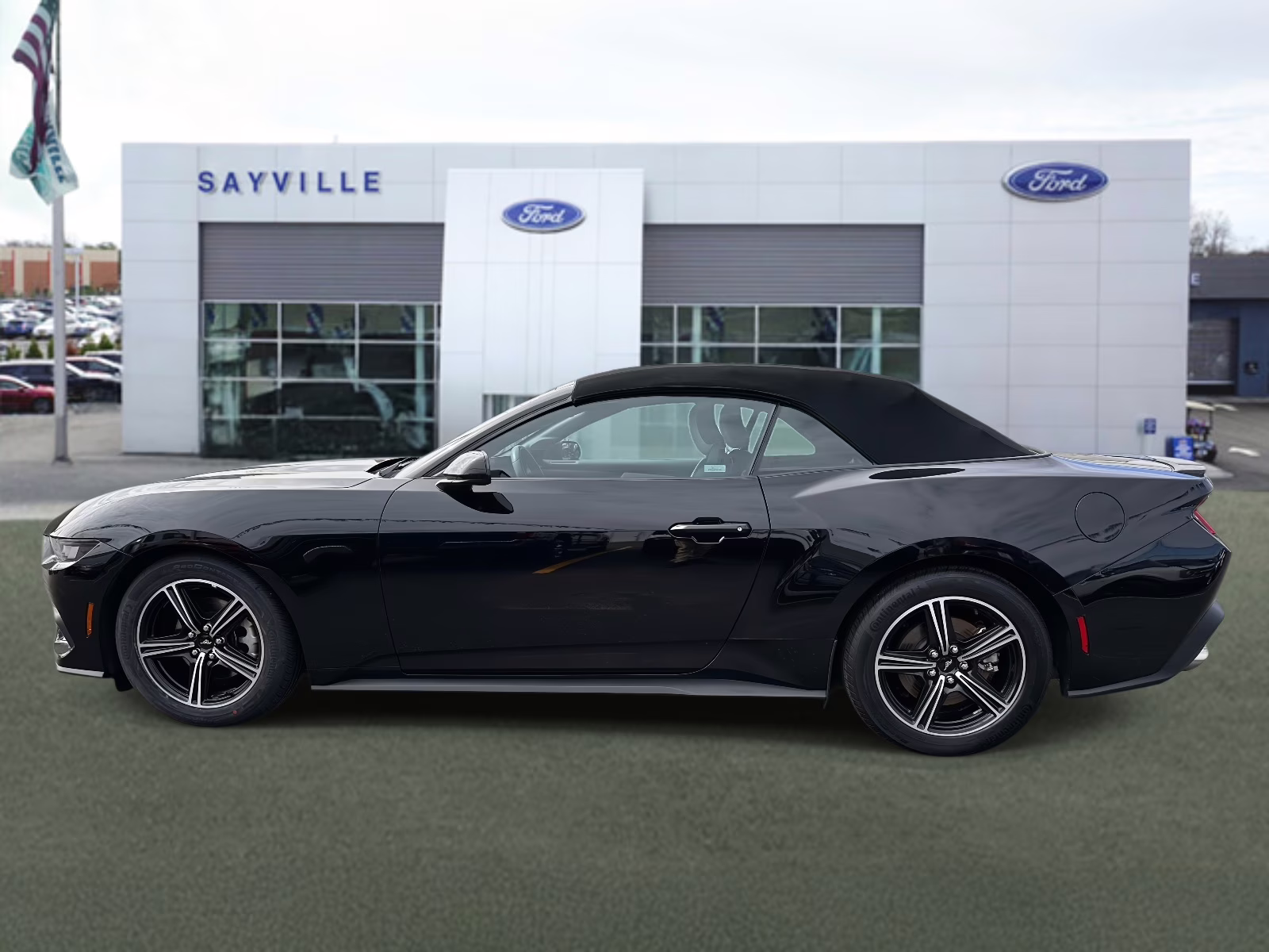 2024 Shadow Black Ford Mustang EcoBoost Convertible RWD Sedan